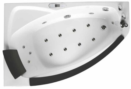 EAGO AM198ETL-R 5 ft Clear Rounded Right Corner Acrylic Whirlpool Bathtub - Image 12
