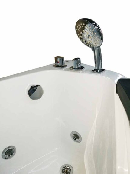 EAGO AM198ETL-R 5 ft Clear Rounded Right Corner Acrylic Whirlpool Bathtub - Image 5