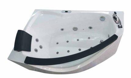 EAGO AM198ETL-R 5 ft Clear Rounded Right Corner Acrylic Whirlpool Bathtub - Image 4