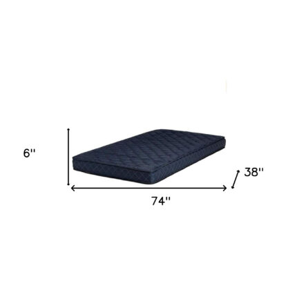 6" Navy Blue Twin Memory Foam Water Resistant Mattress - Image 8