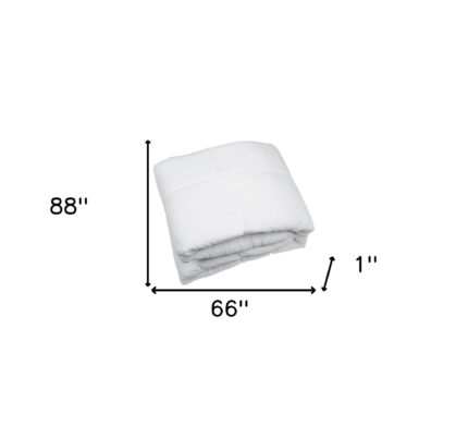 White Twin Microfiber Thread Count Down Alternative Duvet Insert - Image 8