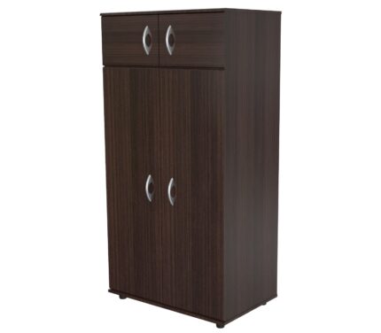 32" Espresso Melamine Mirrored Combo Dresser - Image 4