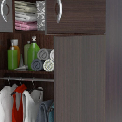 32" Espresso Melamine Mirrored Combo Dresser - Image 6