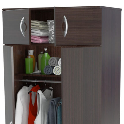 32" Espresso Melamine Mirrored Combo Dresser - Image 7
