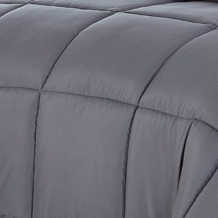 Dark Gray Queen Polyester Thread Count Down Alternative Comforter - Image 6