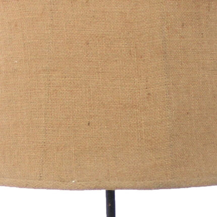 28" Distressed Gray Metal Novelty Bedside Lamp With Khaki Drum Shade - Image 5