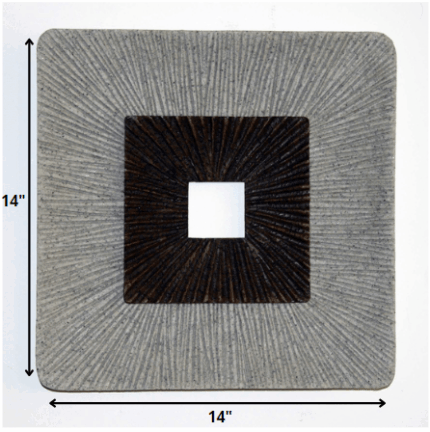 Brown & Gray Square Ribbed Minimalistic Wall Art - Image 6