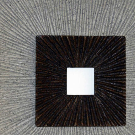 Brown & Gray Square Ribbed Minimalistic Wall Art - Image 5