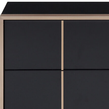 20" Black Wood Two Drawer Nightstand - Image 7