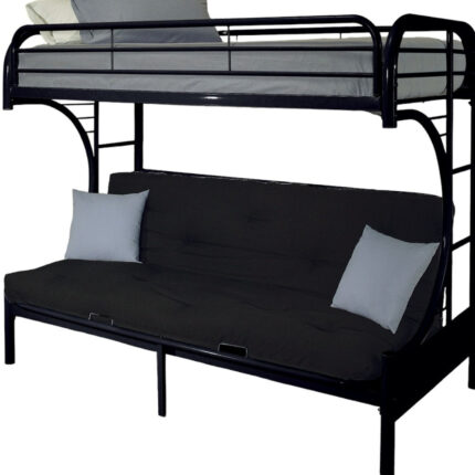 Black Twin Over Queen Bunk Bed - Image 4