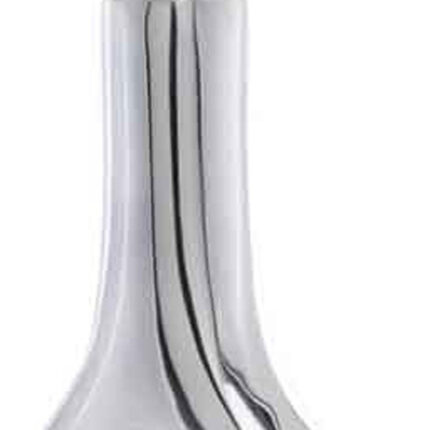 Set of Two Silver Aluminum Modern Hole Table Vases - Image 4