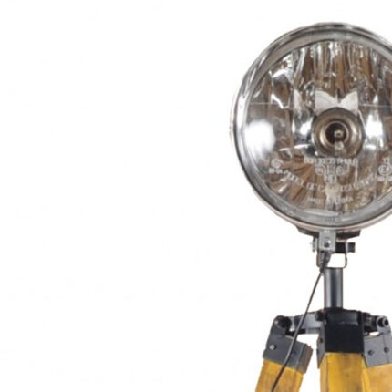 35" Brown Tripod Floor Lamp With Cone - Image 7