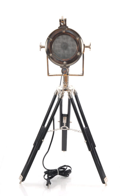 29" Silver Tripod With Metal Novelty Shade - Image 4
