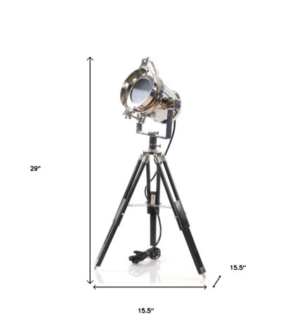 29" Silver Tripod With Metal Novelty Shade - Image 9