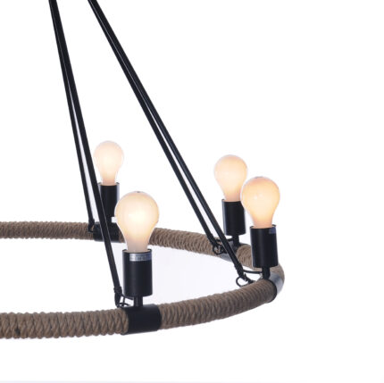32" X 37" X 32" 8 Bulbs Rope  Pendant Lamp - Image 3