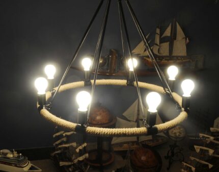 32" X 37" X 32" 8 Bulbs Rope  Pendant Lamp - Image 6