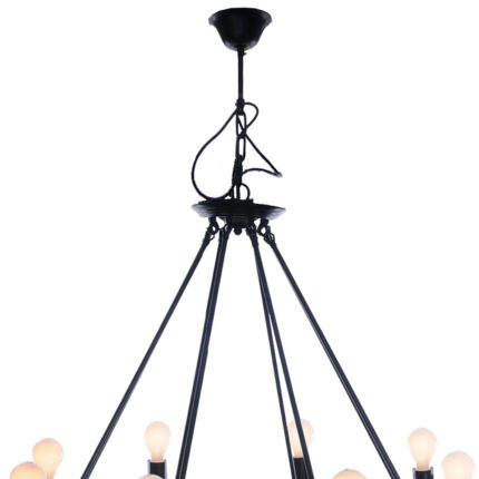 32" X 37" X 32" 8 Bulbs Rope  Pendant Lamp - Image 5