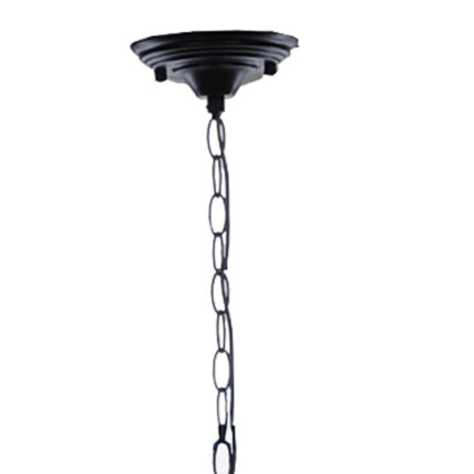 Natural and Black Iron and Rope Three Light Ceiling Light - Image 6