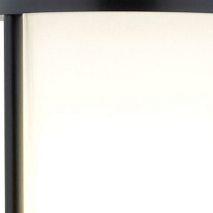 63" Black Wood Column Floor Lamp With White Fabric Cylinder Shade - Image 5