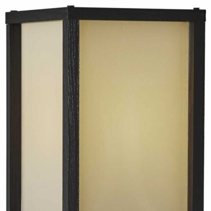 63" Black And White Solid Wood Column Floor Lamp With White Fabric Square Shade - Image 4
