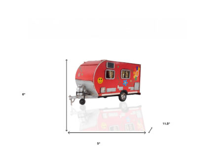 Red Camper Trailer Model Tissue Holder - Image 8