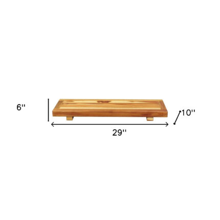 29" Natural Teak Wood Bath Tray And Seat - Image 8