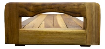29"W Natural Teak Bath Tray and Seat with Handles - Image 5