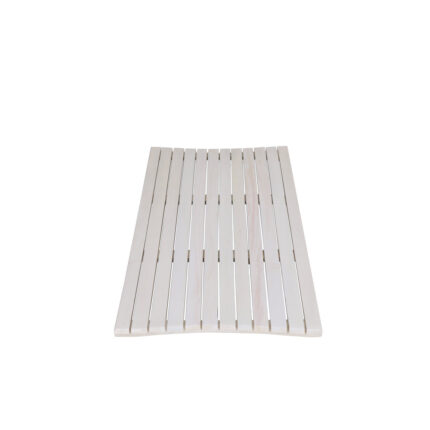 40" White Teak Slat Non Slip Bath Mat - Image 10