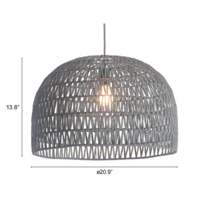 Gray Lantern Metal Dimmable Ceiling Light With Shades - Image 9