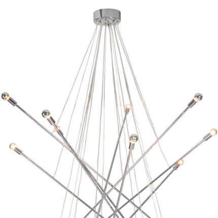 Silver Multi Light Metal Dimmable Chandelier - Image 6