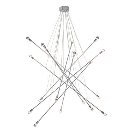 Silver Multi Light Metal Dimmable Chandelier - Image 3