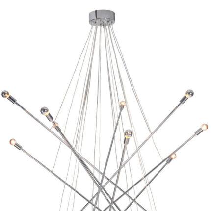 Silver Multi Light Metal Dimmable Chandelier - Image 8