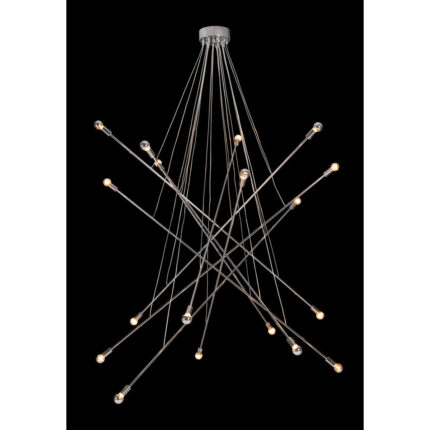 Silver Multi Light Metal Dimmable Chandelier - Image 4