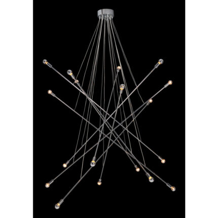 Silver Multi Light Metal Dimmable Chandelier - Image 9
