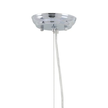 Silver Lantern Metal Chandelier With Silver Shades - Image 5