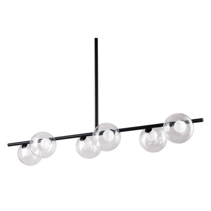 Black Kitchen Island Six Light Metal Ceiling Light - Image 7