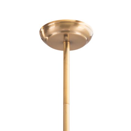 Gold Shaded Two Light Metal Dimmable Ceiling Light With White Shades - Image 4