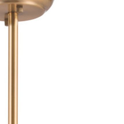 Gold Shaded Two Light Metal Dimmable Ceiling Light With White Shades - Image 8