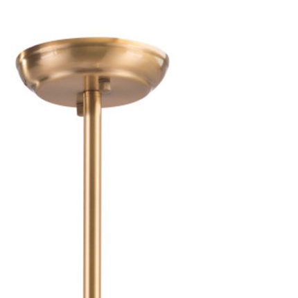 Gold Shaded Two Light Metal Dimmable Ceiling Light With White Shades - Image 9