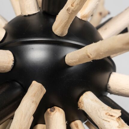 Wood And Metal Starburst Six Bulb Hanging Light - Image 8