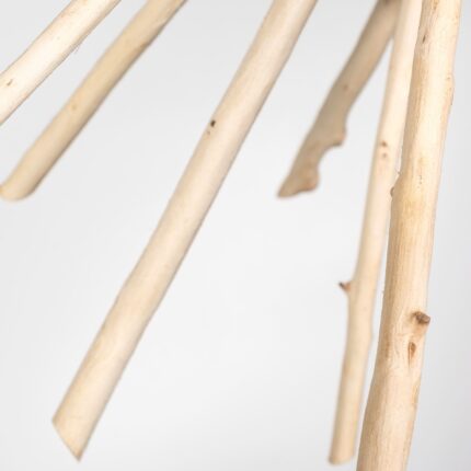 Wood And Metal Starburst Six Bulb Hanging Light - Image 6