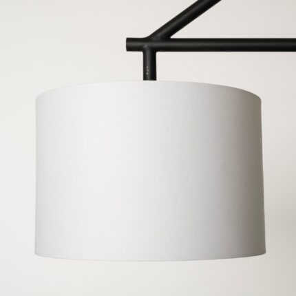 Metal Framed White Shade Three Bulb Hanging Light - Image 5
