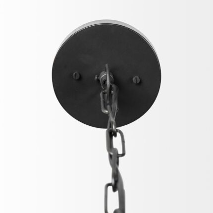 Black Lantern Metal Dimmable Ceiling Light With Black Shades - Image 4