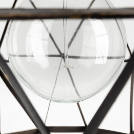 Black Metal Geometric Globe Hanging Light - Image 7
