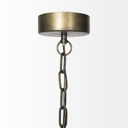 Rustic Gold Ton Metal Dome Hanging Light - Image 4