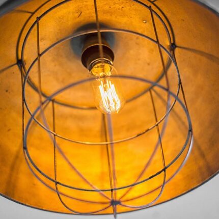 Rustic Gold Ton Metal Dome Hanging Light - Image 7