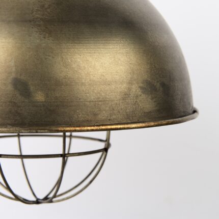Distressed Bronze Metal Dome Hanging Light - Image 6