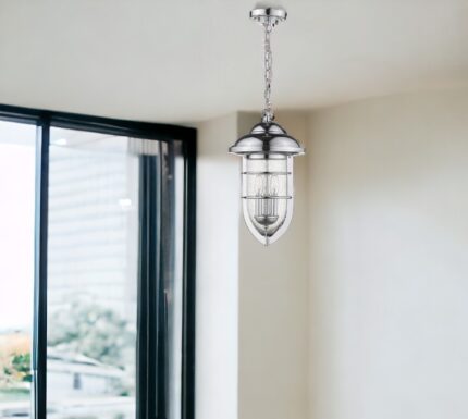 Dylan 3-Light Chrome Hanging Lantern - Image 2