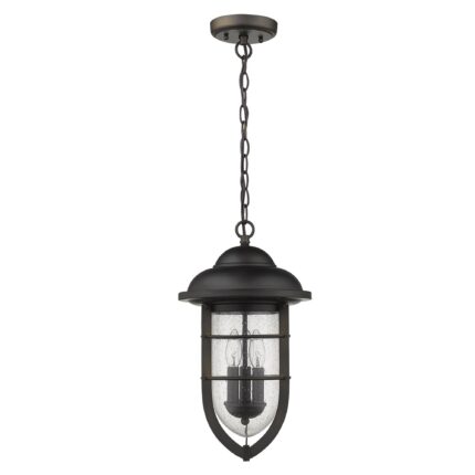 Dylan 3-Light Oil-Rubbed Bronze Hanging Lantern - Image 1