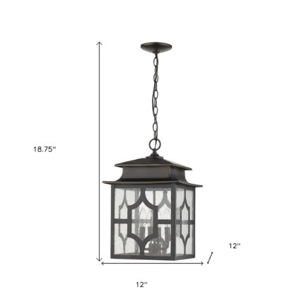 Calvert 4-Light Oil-Rubbed Bronze Hanging Lantern - Image 7